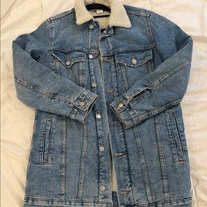Denim Sherpa-Lined Jacket